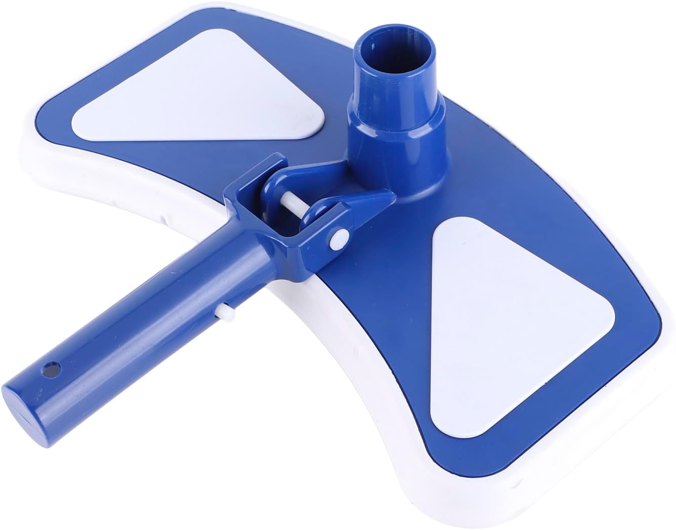 Głowica odkurzacza basenowego z obciążeniem i dolnymi szczotkami nylonowymi do basenów, zakrzywiona niebiesko-biała głowica ssąca szczotki do narzędzi