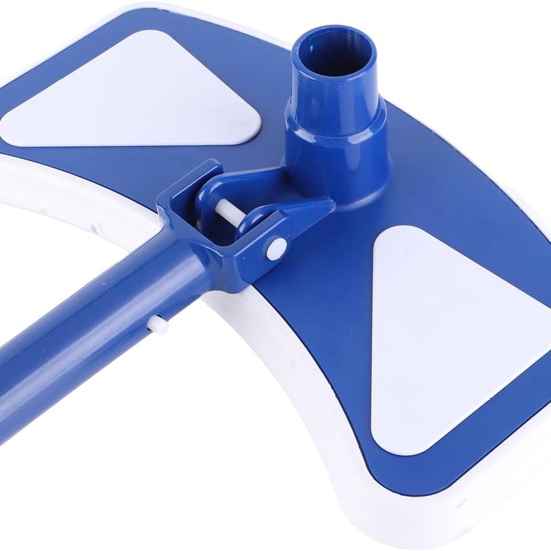 Głowica odkurzacza basenowego z obciążeniem i dolnymi szczotkami nylonowymi do basenów, zakrzywiona niebiesko-biała głowica ssąca szczotki do narzędzi