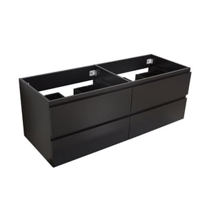 Meuble sous vasque 120 cm SORRENTO Noir carbone