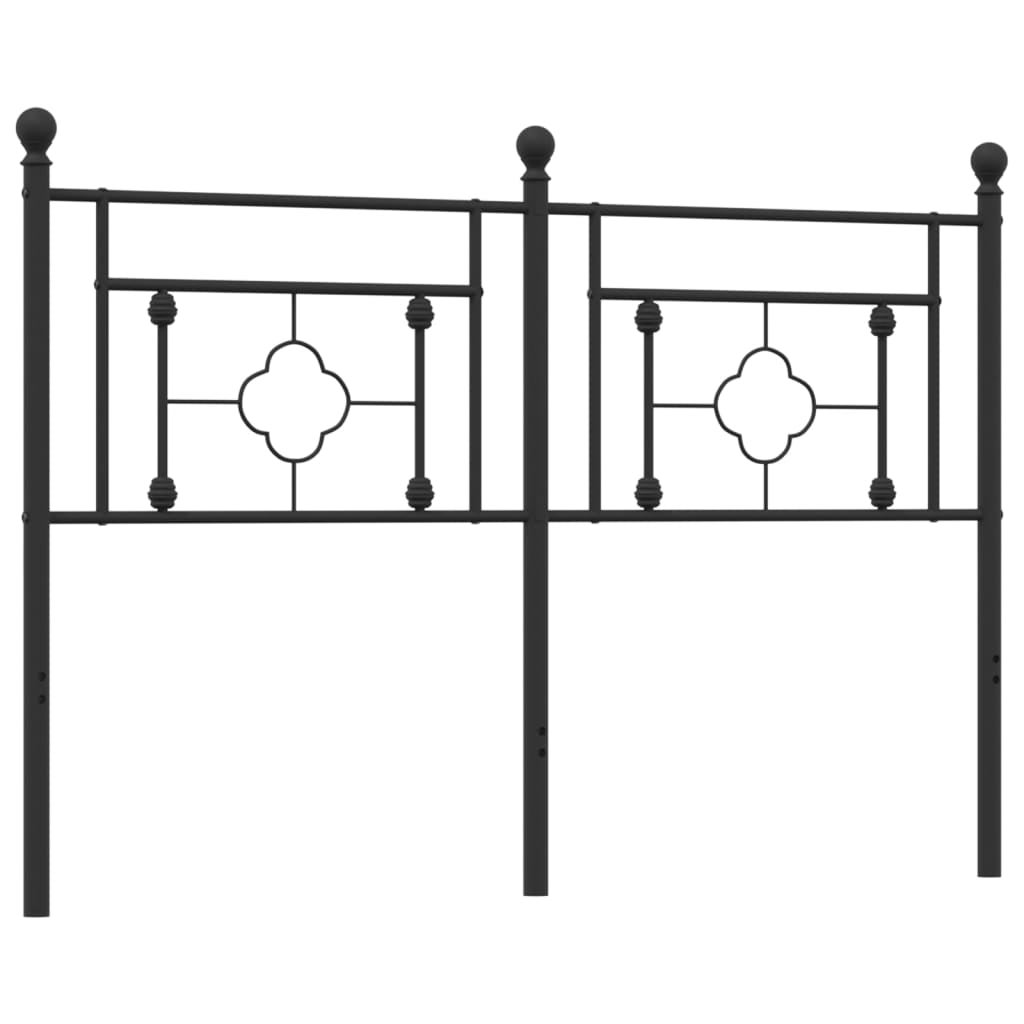Cabeceira de metal preta 140 cm - 5