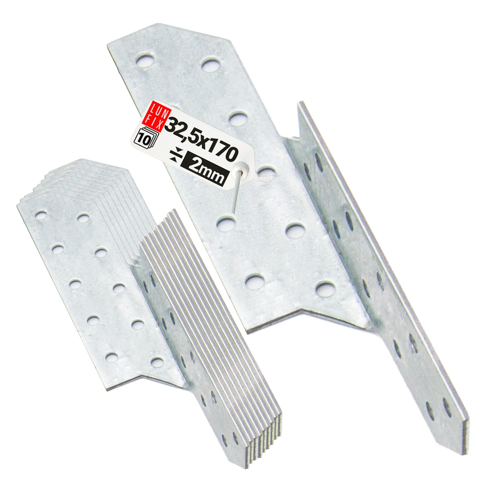 Łącznik krokwiowy 32,5x170 mm prawy 10 szt.