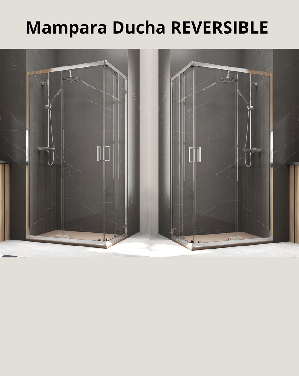 Box doccia angolare scorrevole 2 porte 2 fisse | Vetro anticalcare trasparente da 5 mm | Profilo cromato 140 cm (adattabile 136,5-138,5 cm) x 90 cm - 2