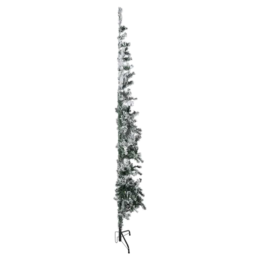 Árvore de Natal artificial meio fina com neve 240 cm - COMFORTXL - 5