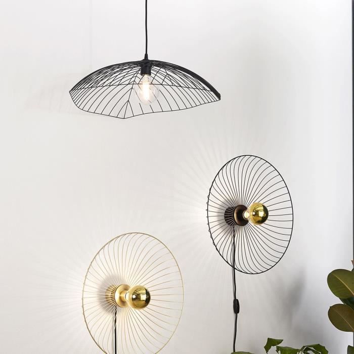 COREP Suspension en métal Leaf - H 15 cm - E 27 - 60 W - Noir mat - 5