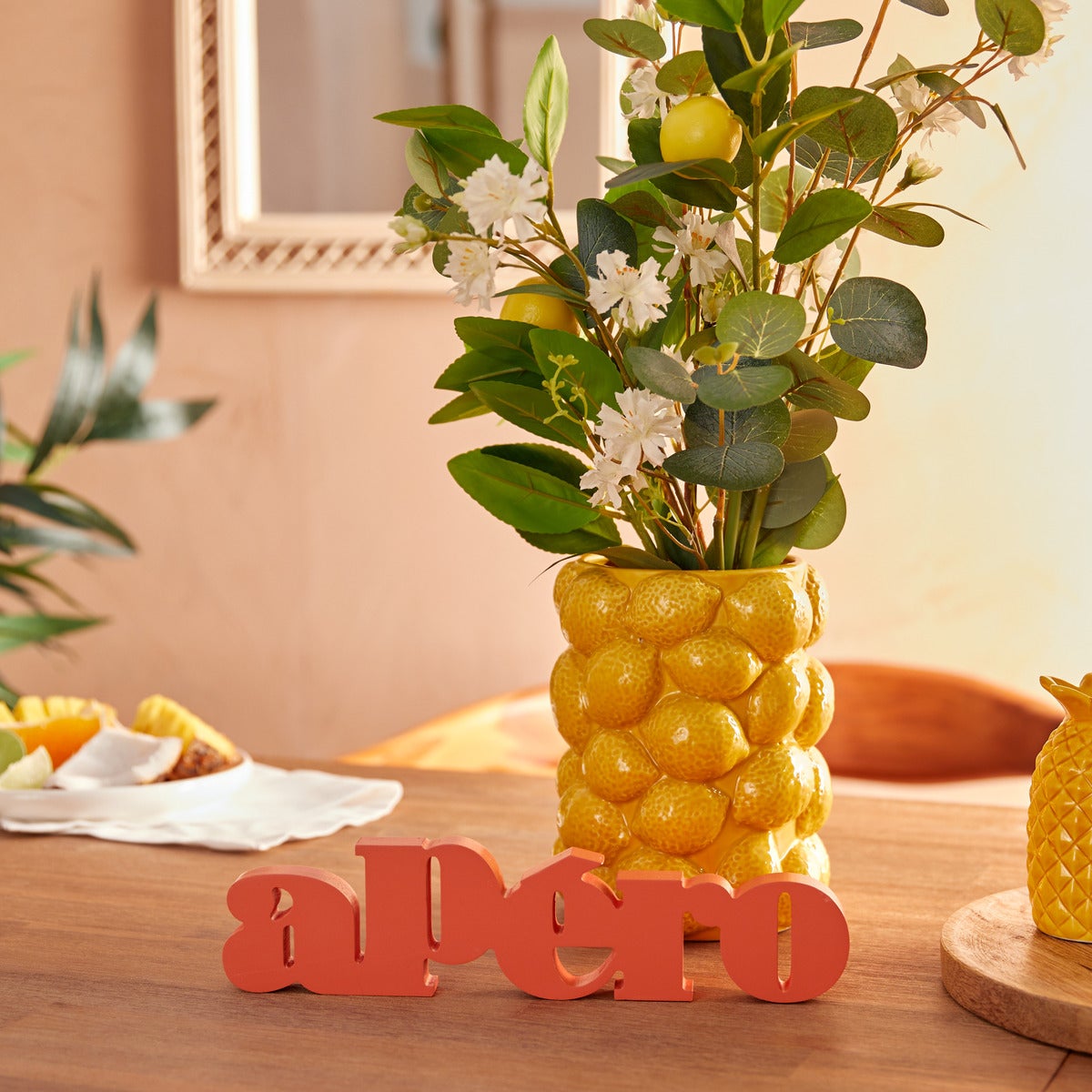 ATMOSPHERA Tavolo Yuca Arancione - Tavolino Decorativo L27,5 Cm Per Interni - Foto 6