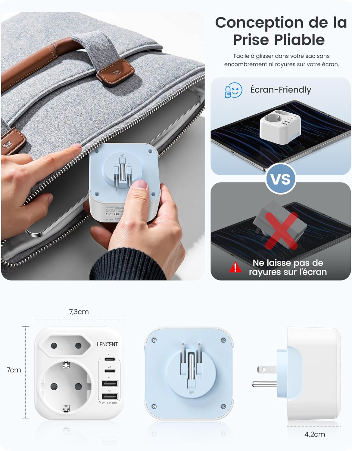 Adattatore da viaggio RS PRO Stati Uni d'America, Australia, Regno Uno, India, Europa Europa, Stati Uni, Australia | RS