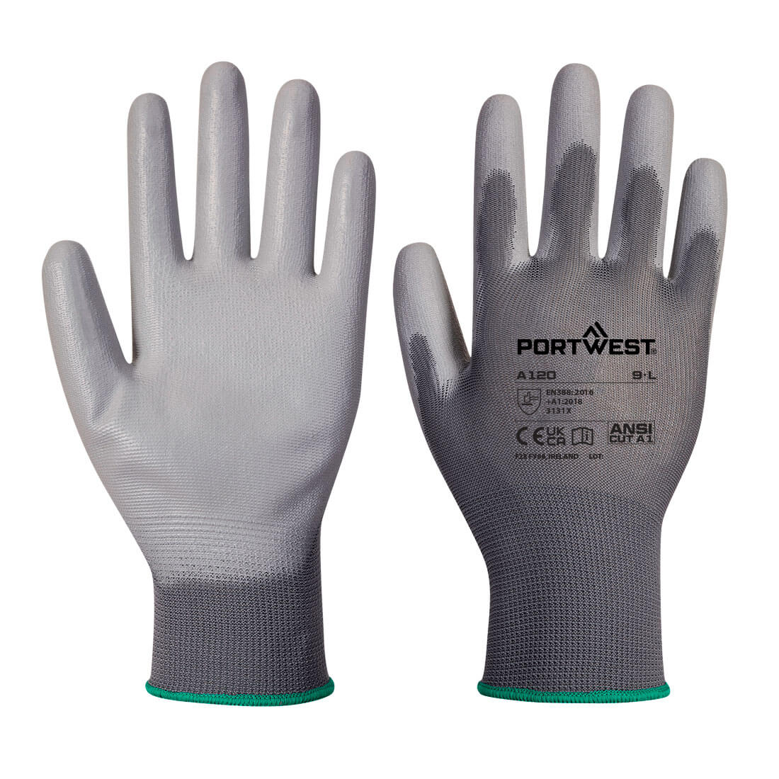 Gants nylon Portwest enduits PU A120 Bleu 11 - 3
