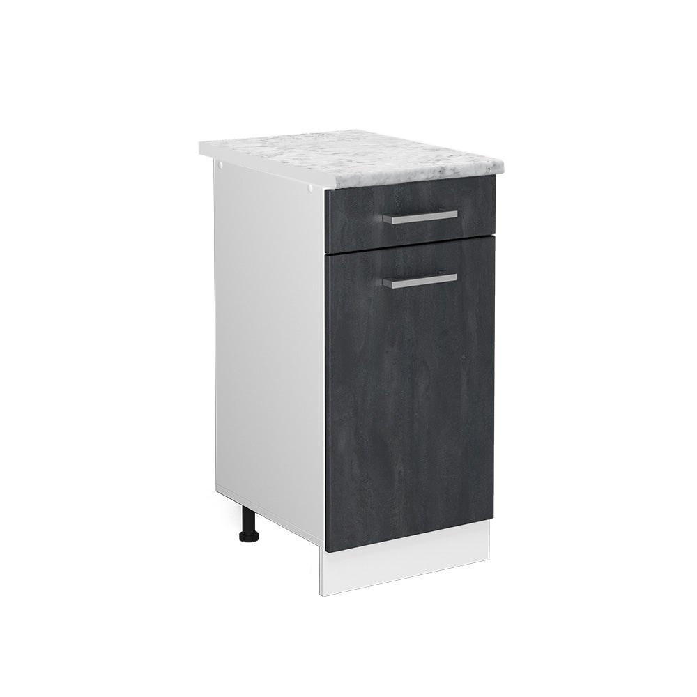 Vicco Szafka dolna do kuchni R-Line, Czarny beton, 40 cm BP Marmur