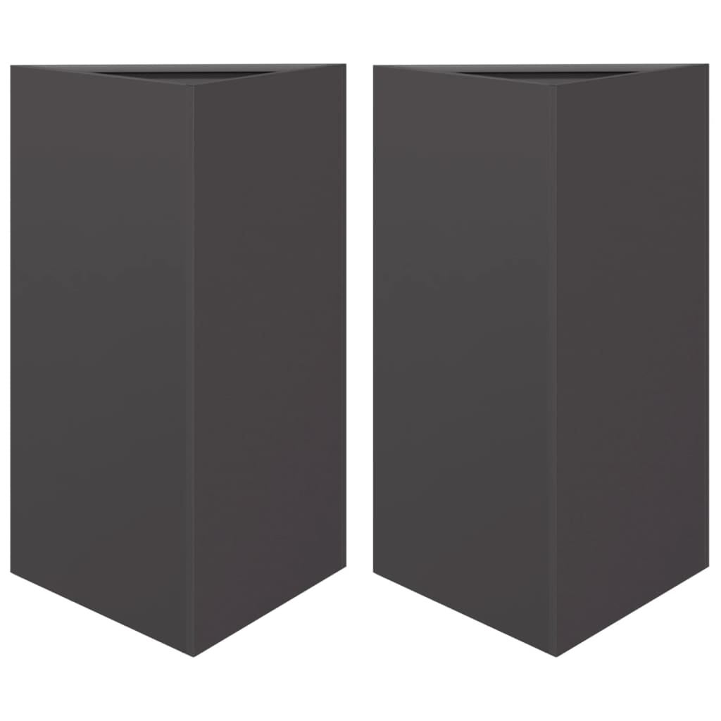 vidaXL Plantenbak driehoek 50x43x75 cm gegalvaniseerd vidaXL Plantenbak driehoek 50x43x75 cm gegalvaniseerd