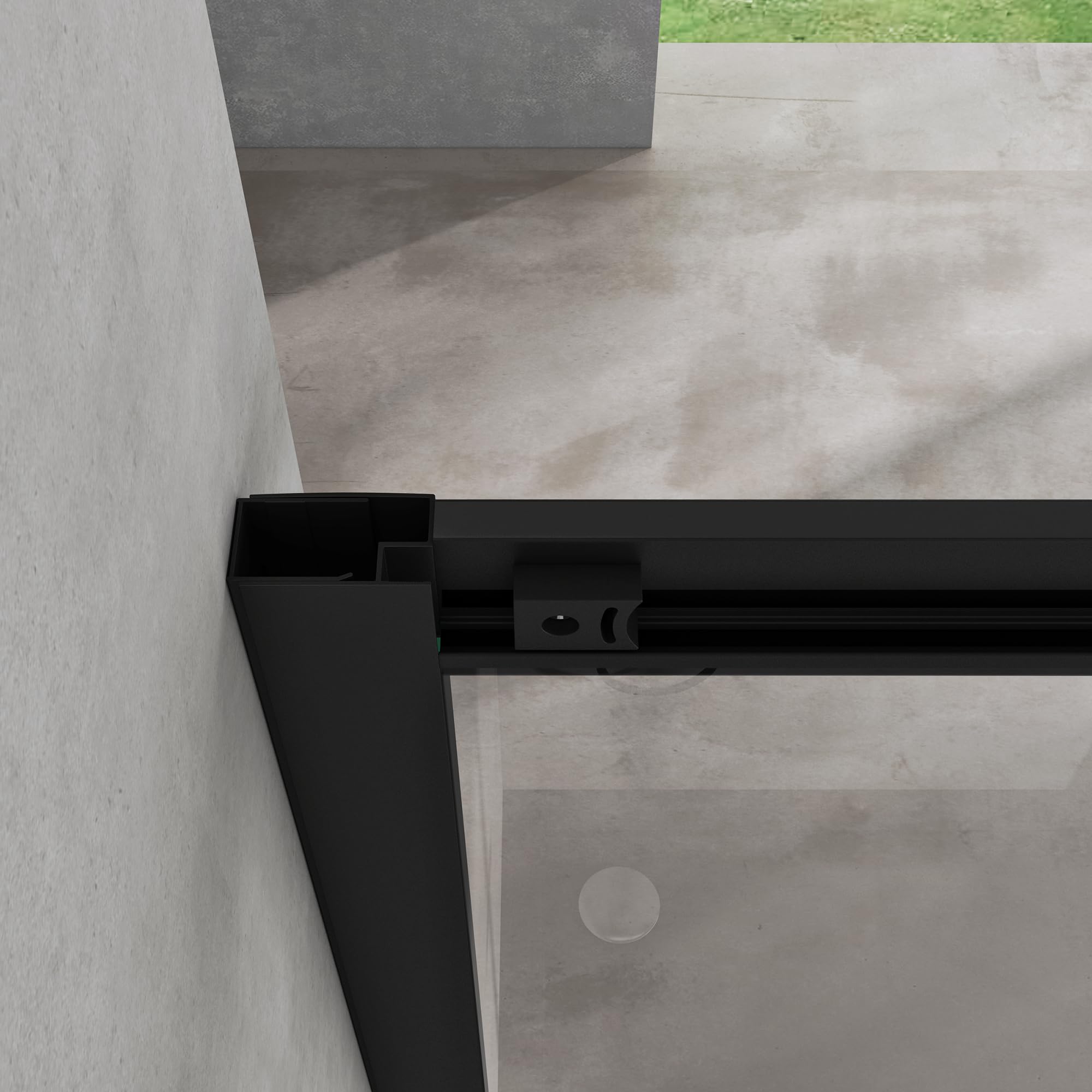 doporro Cabine de Douche Noir en Angle Transparent 80x120cm Paroi de Douche Portes Coulissantes avec Amortisseur Montage Réversible Ravenna16K-Plus - 4