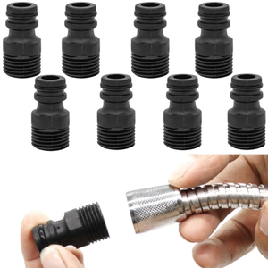 Kit de 7 adaptateurs de robinet mâle-femelle avec joints en laiton pour tuyaux d'arrosage et éviers de cuisine - Jardin