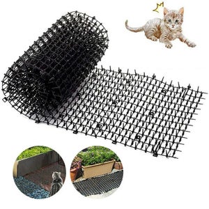 Ompinda - Tappetino deterrente per gatti, confezione da 12, 20,3 x 15,2 cm, barriera repellente per gatti con punte, tappetino per mobili da interni o piante, recinzione da giardino all'aperto