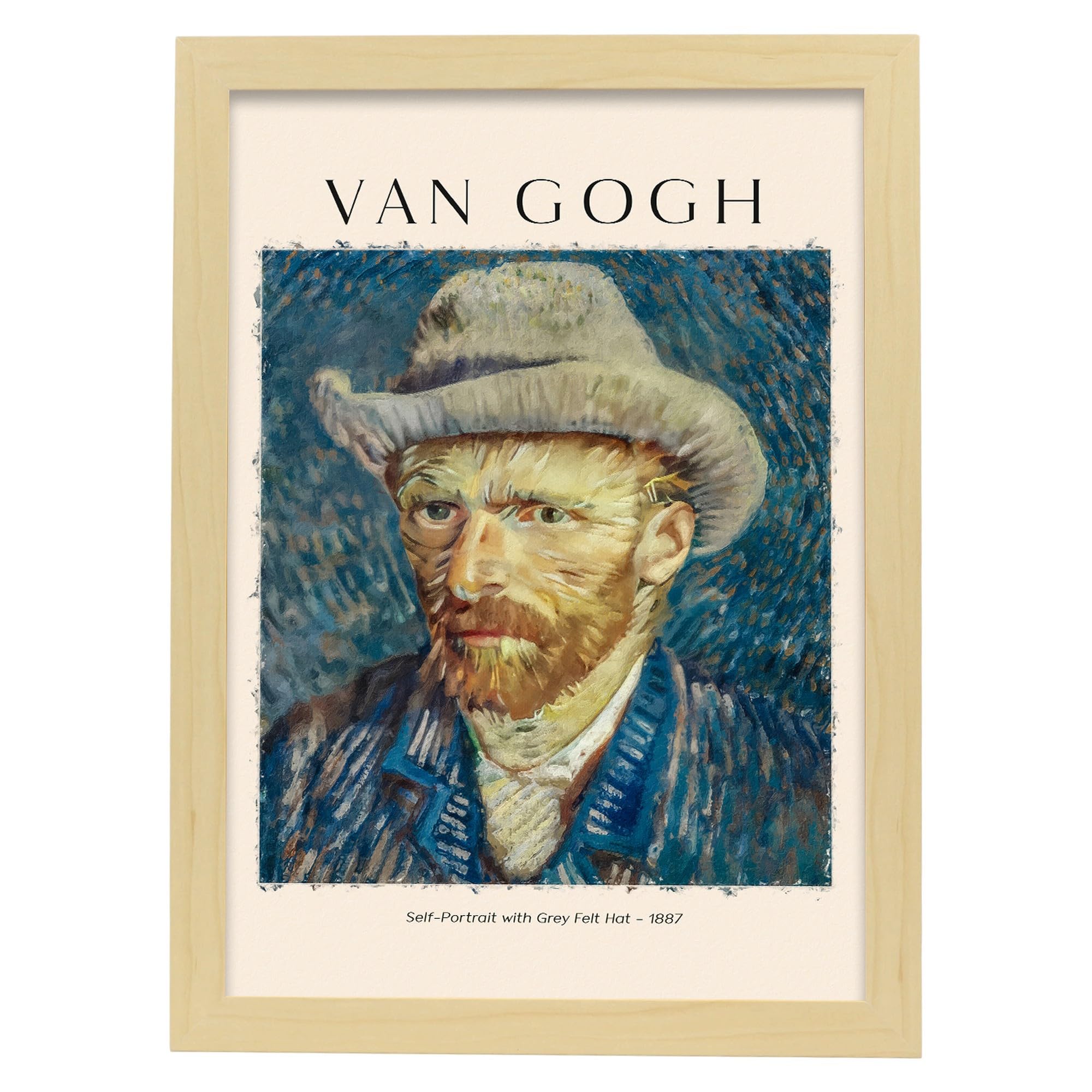 Poster Auto Ritratto Con Cappello Da Feltro Grigio Quadri