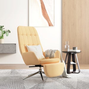 Chaise De Relaxation Avec Tabouret VidaXL - Velours Noir, Repose-pieds Intégré, Charge 110 Kg, Design Moderne