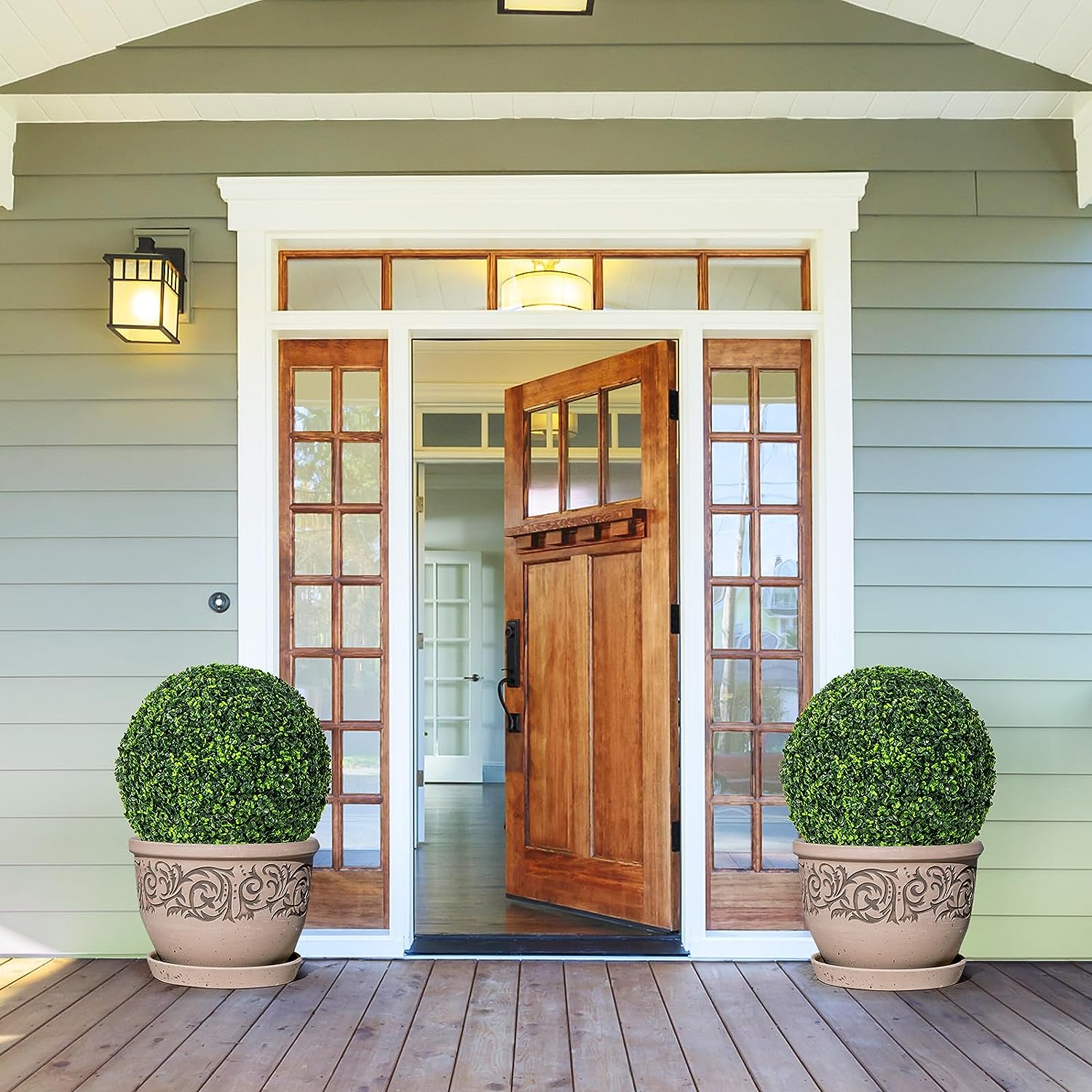 2 Boules de Buis Artificielles 48 cm Résistantes aux UV - 2