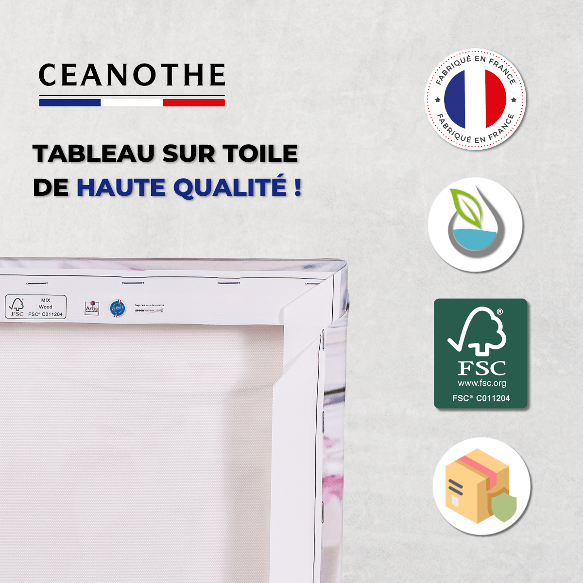 Tableau sur toile chemin cloturé 65x97 cm - 5