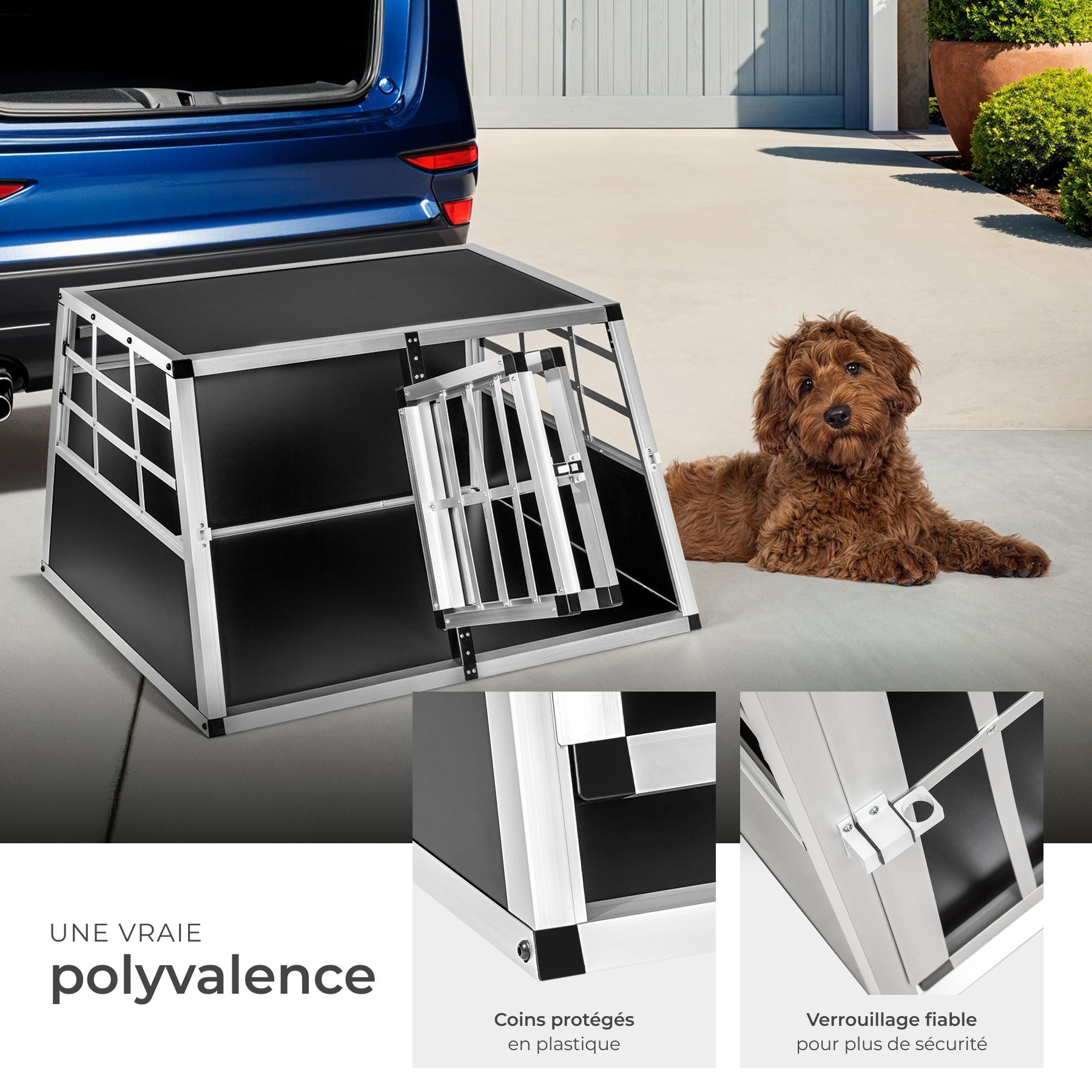 TECTAKE Transportadora para animais dupla Com parede traseira reta - 4