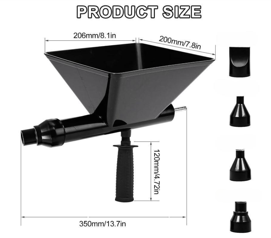 Pistolet Joint Électrique Portable avec 4 Embouts, Pistolet Ciment Électrique, Sans Perceuse Électrique, Jointoyeuse pour le Jointoiement de Mortier - 2