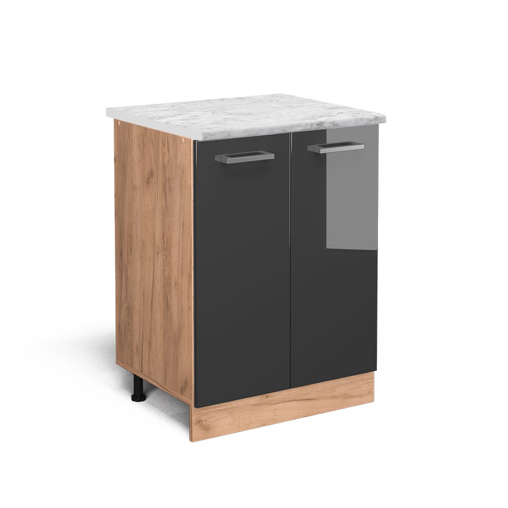 Vicco Szafki kuchenne R-Line, Antracyt wysoki połysk, 60 cm BR Marmur