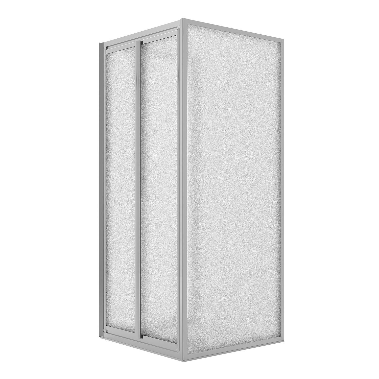 Box Doccia 3 lati 70x80x70CM H185 Cristallo Stampato C 2 Fissi+Saloon 2 Ante Battente 80 mod. Clint - 8