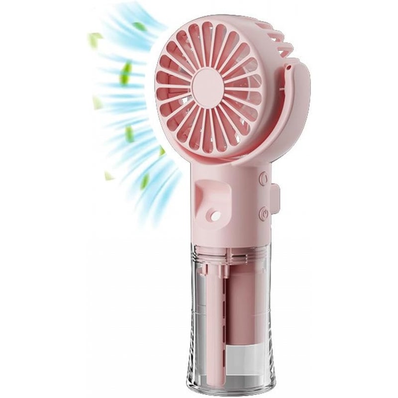 Przenośny, akumulatorowy wentylator z 4 prędkościami, idealny do podróży i na zewnątrz (różowy)