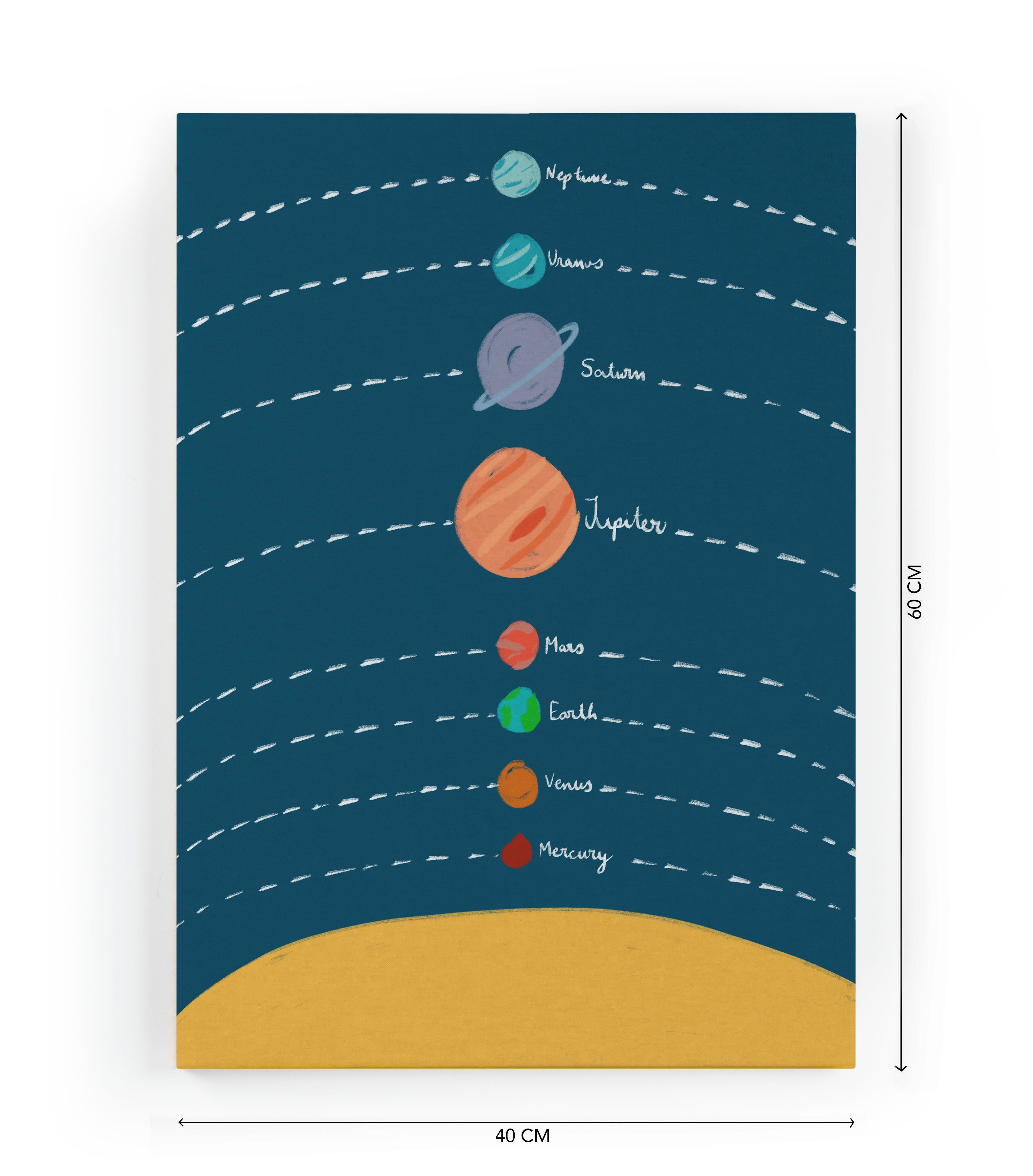 Peinture sur toile 60x40 Imprimé univers bleu - 3