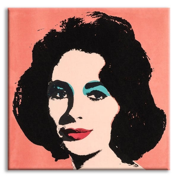 Liz Taylor - Andy Warhol - Płótno na drewnianej ramie, 130x130 cm