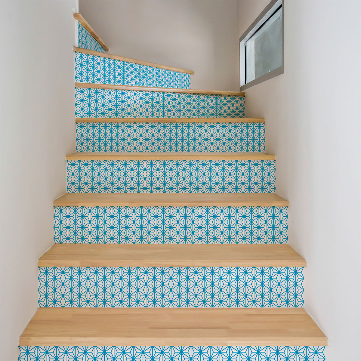 Vinilo escalera halvor x 2 - adhesivo de pared - revestimiento sticker mural decorativo - 2tirasde15cmx105cm