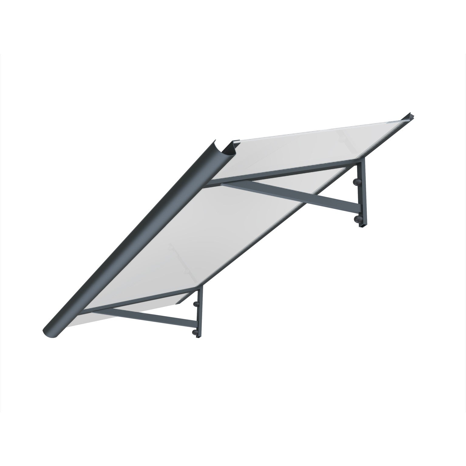 Toldo de porta ALU Arctom Loft 140x45 antracite, folha de acrílico transparente. - 2
