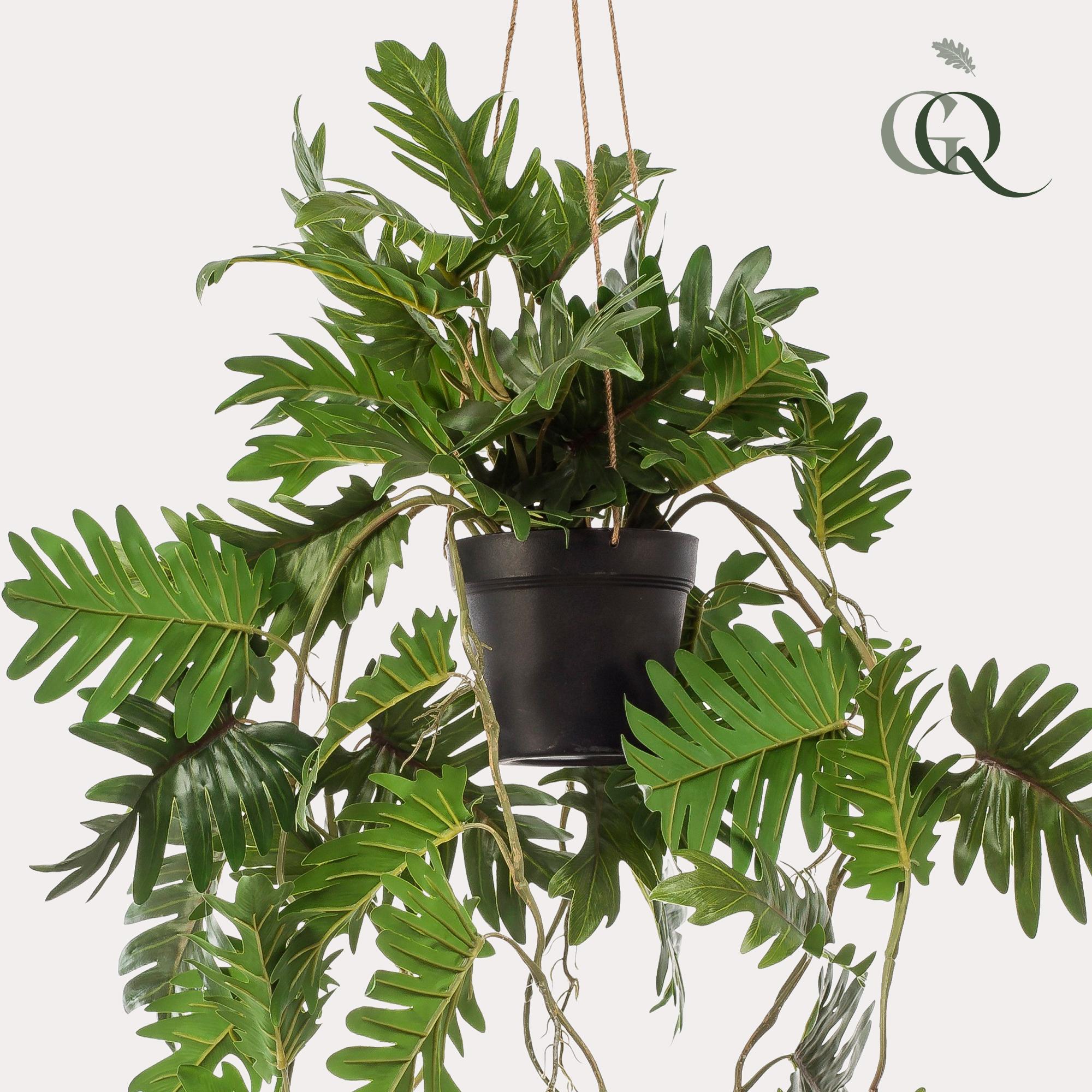 Sztuczna roślina Philodendron 80 cm – Pnącze wiszące – Dekoracja wnętrz bez pielęgnacji
