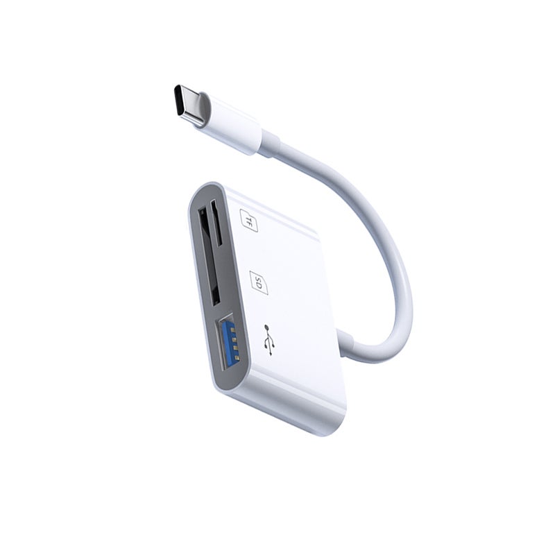Lettore Di Schede USB C 3 In 1 – SD/MicroSD E Porta USB-A 2.0, Plug And Play Per IPhone 15, IPad Pro E MacBook