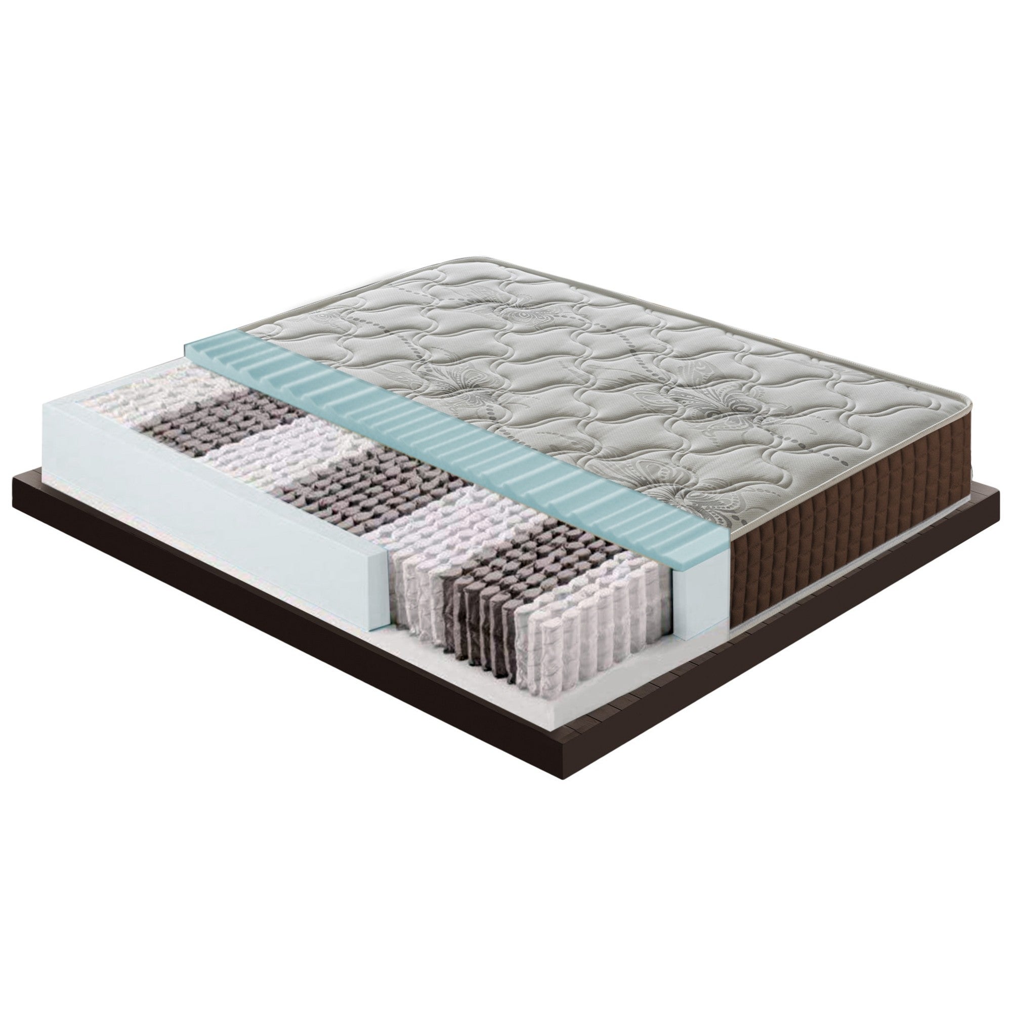 MaterassieDoghe - Matelas 150x200 à ressorts ensachés, hauteur 23 cm, mousse à mémoire de forme 3 cm, 800 ressorts ensachés - 2