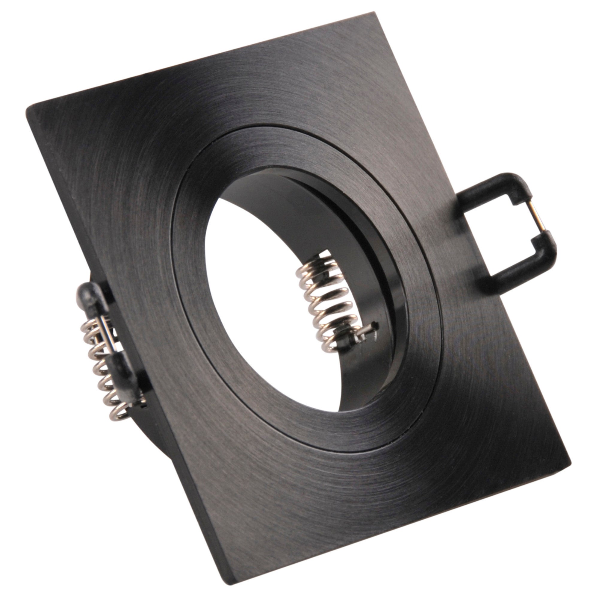 Oprawa sufitowa wpuszczana podtynkowa Febe czarna satyna 1xGU10x8W kwadratowa IP20 wym: 2,5 x 8 x 8 cm aluminium Polux