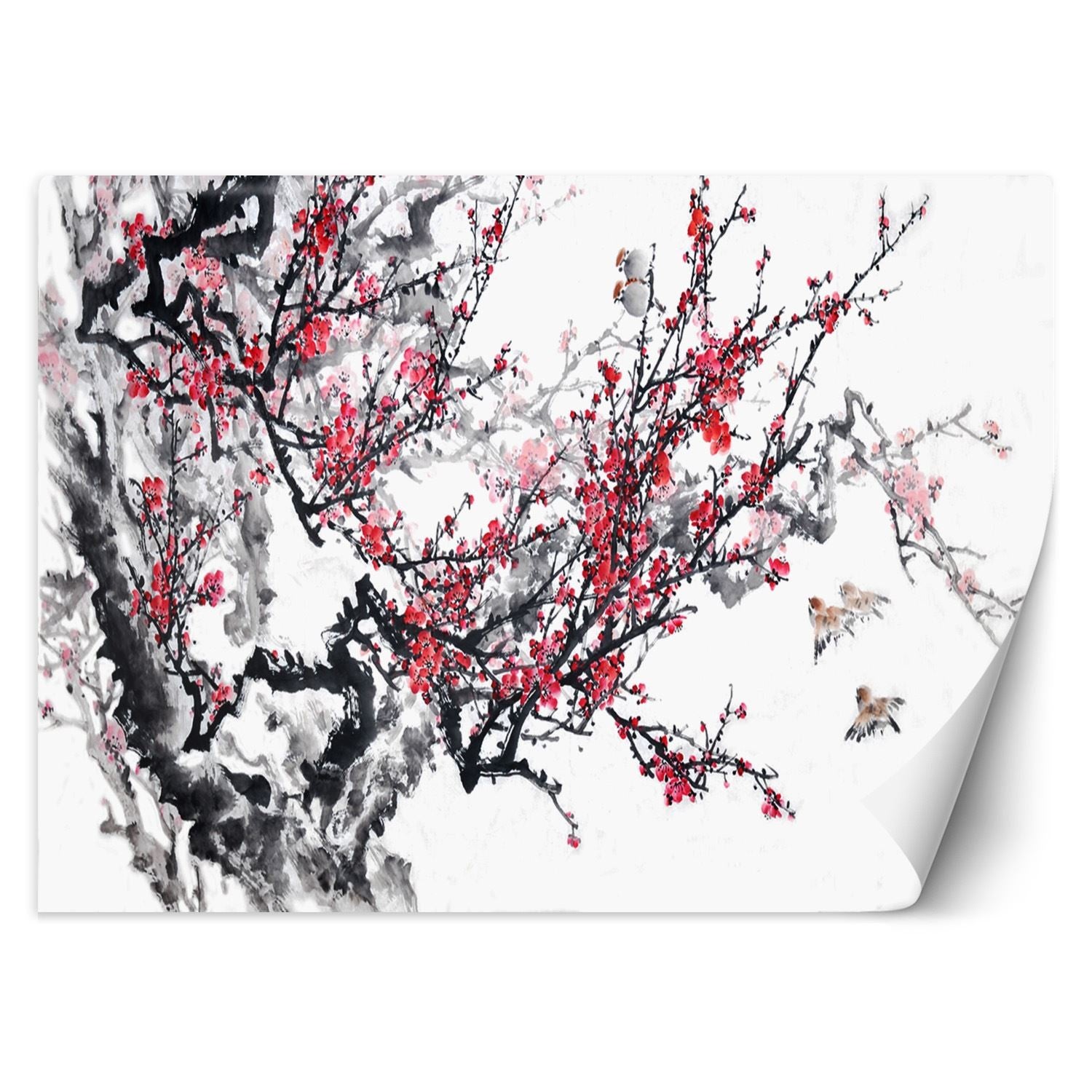 Carta da parati Fiori di Ciliegio Giapponese | Sakura rosa