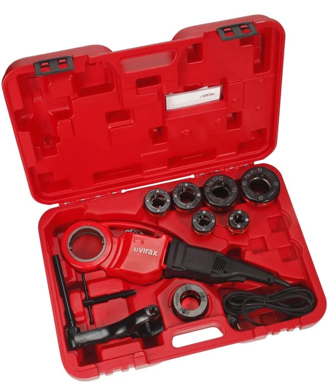 Virax - Filière électroportative Phenix III + 6 têtes BSPT Droite : 1/2″ - 3/4″ - 1″ - 1.1/4″ - 1.1/2″ - 2″ - VIR-137563