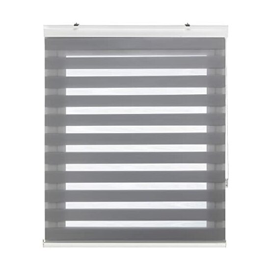 Blindecor | estor enrollable noche y día premium con galería - medidas estor: 100x180 - medidas tela estor: 97x175 - estor gris plata