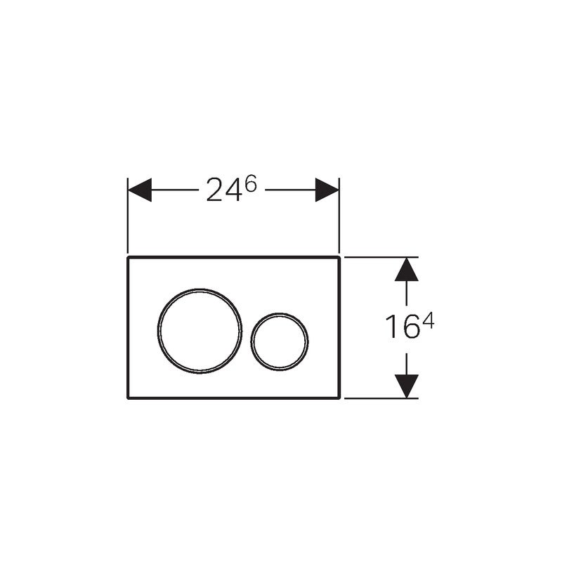 Plaque de commande - Geberit - Sigma20 - Double touche - Acier inoxydable - 2