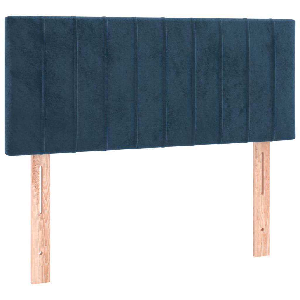 Lit à sommier tapissier avec matelas Bleu foncé 100x200 cm - 6