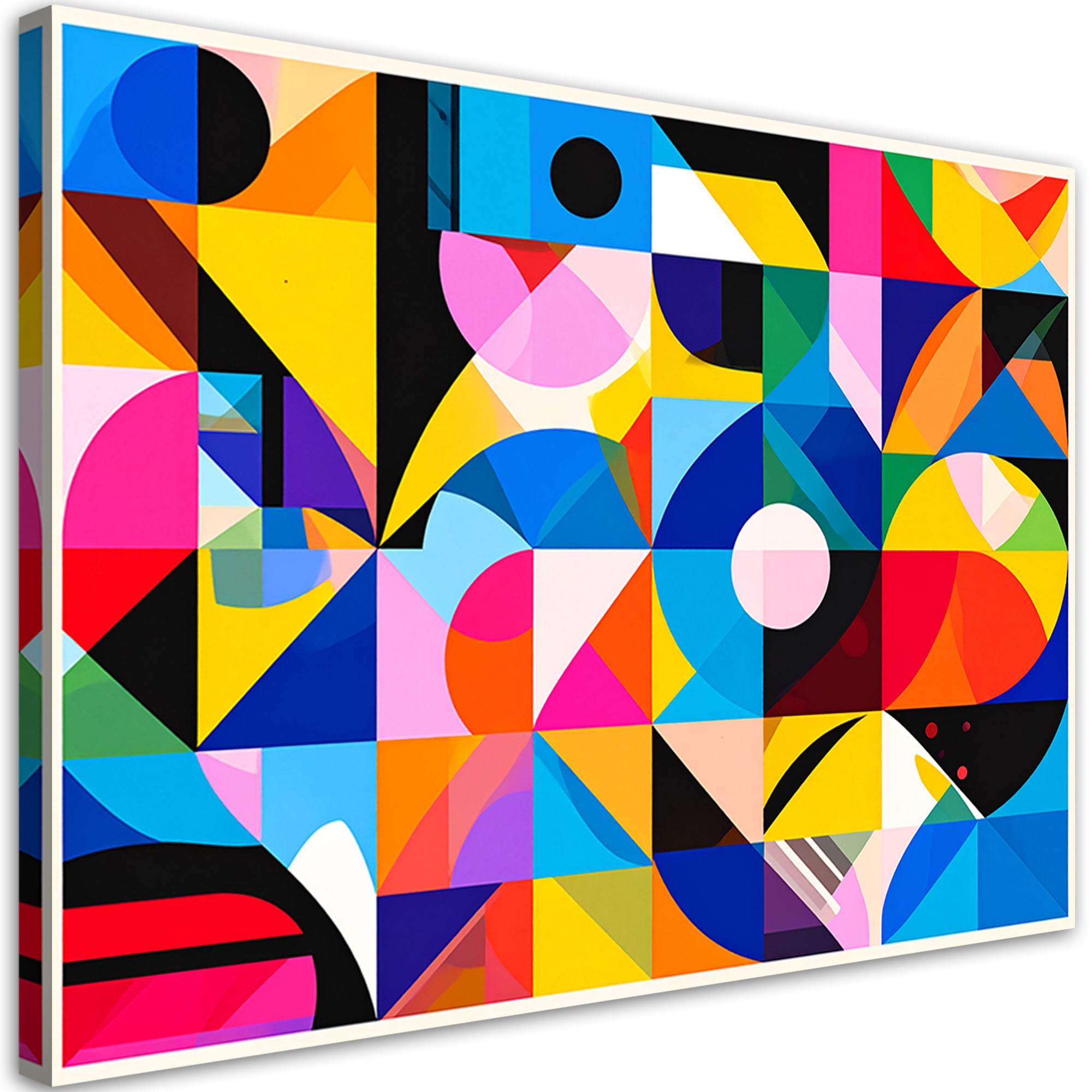 Obraz w stylu Bauhaus do salonu biura sypialni, Abstrakcja Kolorowa 120x80