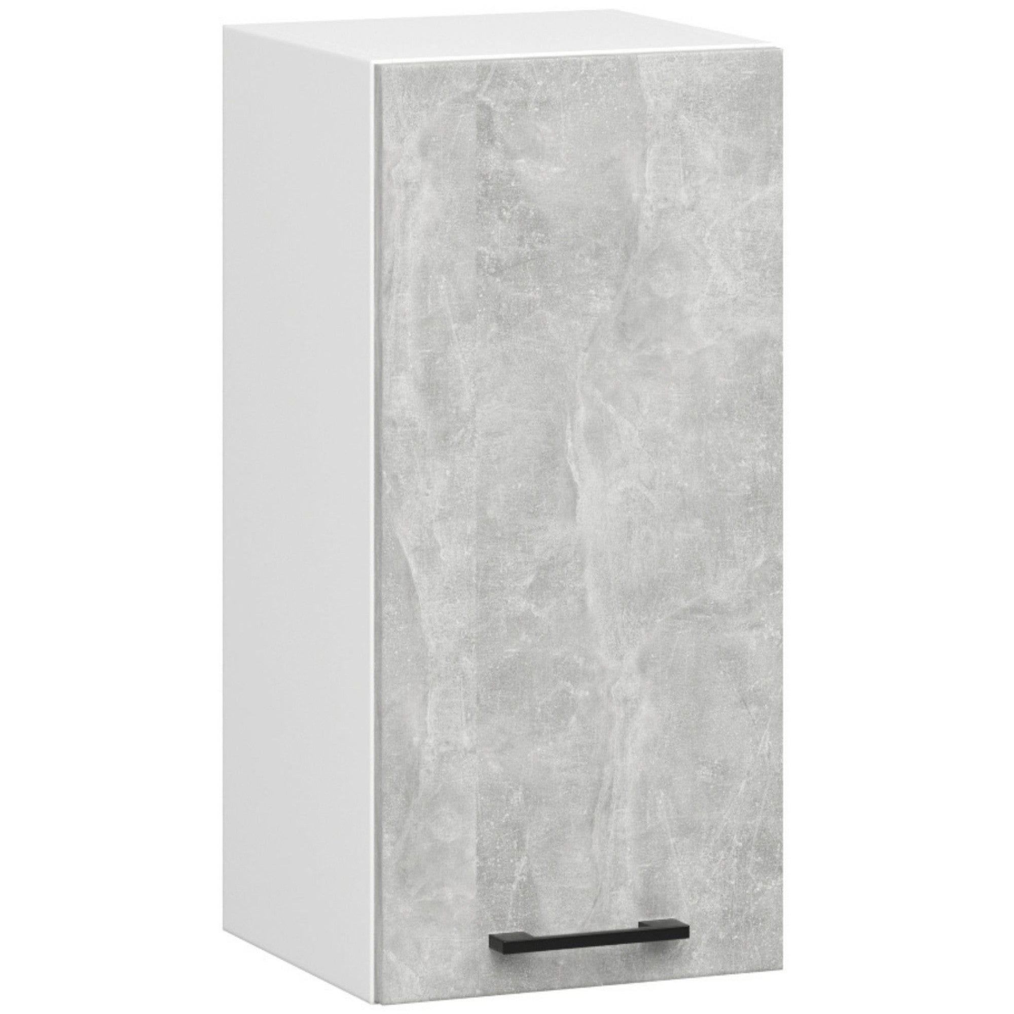 Szafka kuchenna AKORD W30 system OLIWIA Biała 30 cm 1 drzwi kolor Beton mat 2 półki 30x30x58 cm