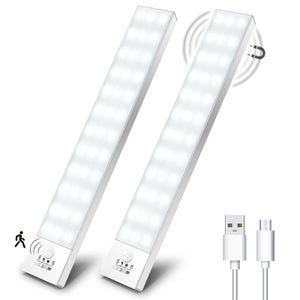 Luce Notturna LED Con Sensore Di Movimento Per Interni - Ricaricabile USB-C, 2 Temperature Colore, 3 Modalità, 1000mAh - Per Armadio, Scale, Camera Da Letto