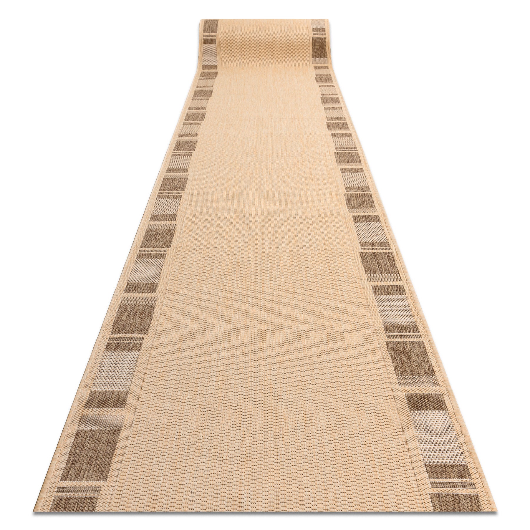 CHODNIK SIZAL FLOORLUX wzór 20195 mais / coffee 100 cm 100x380 cm