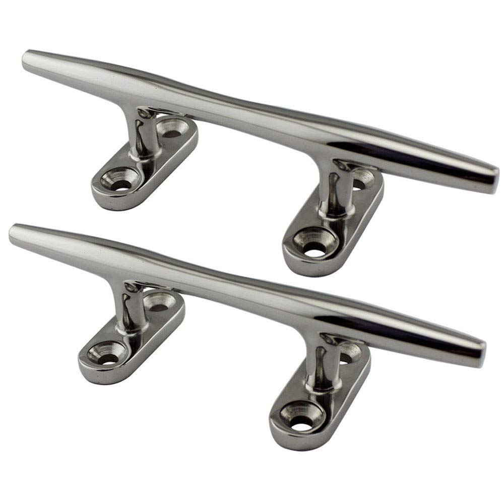 Lot De 2 Taquets Creux Acier Inoxydable 316 - Crampons Amarrage Bateau 101mm