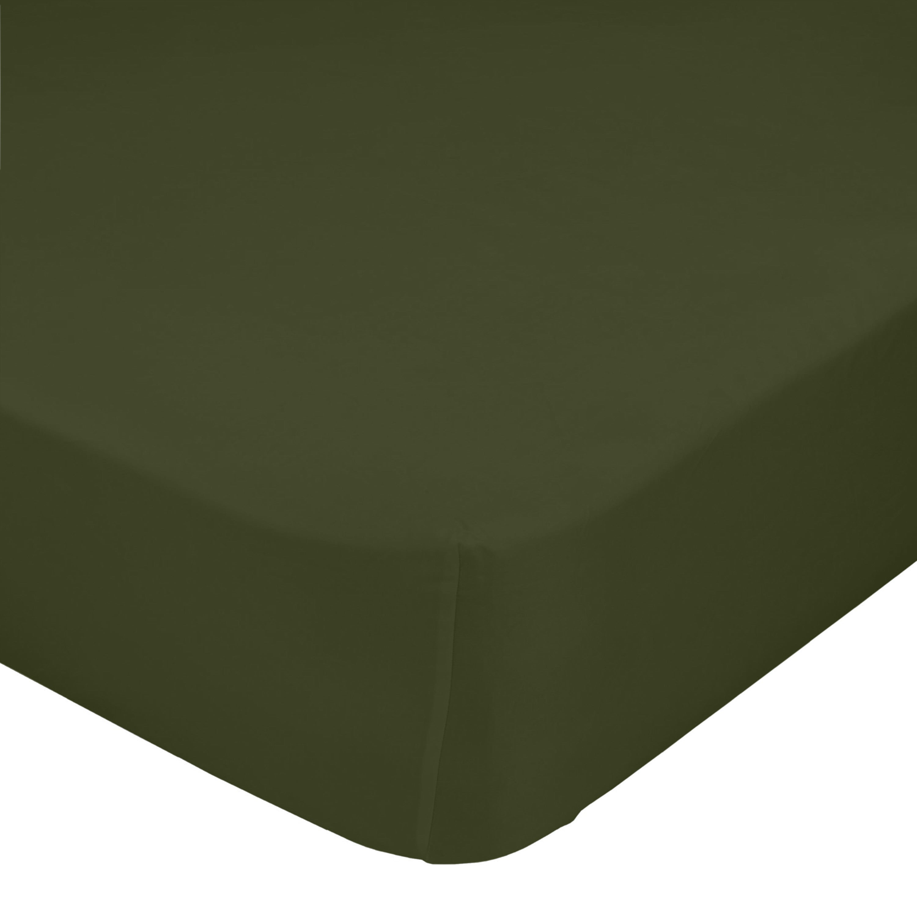 Basic Lenzuolo inferiore Verde oliva 160x200 - 7