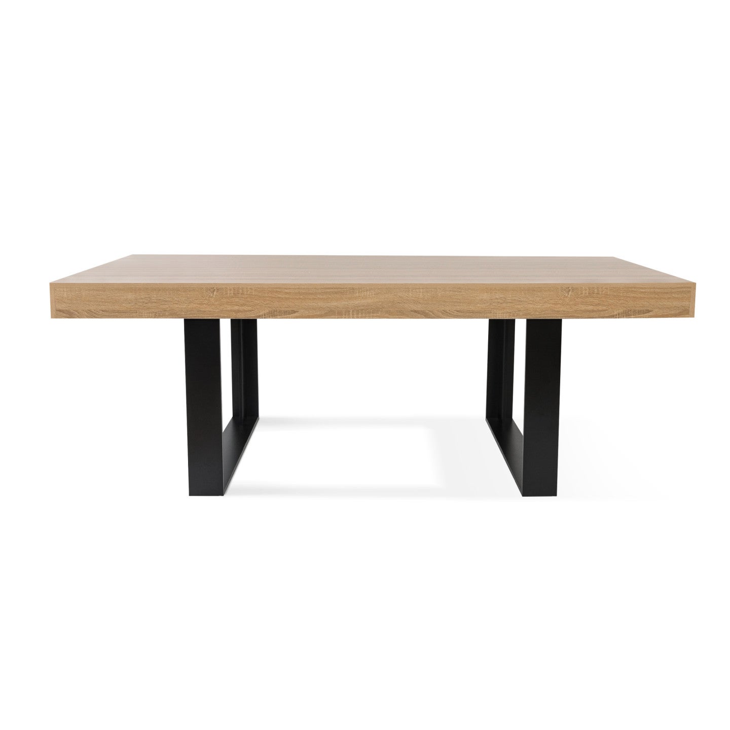 Table à manger rectangle PHOENIX 8 personnes bois et noir 200 cm - 3