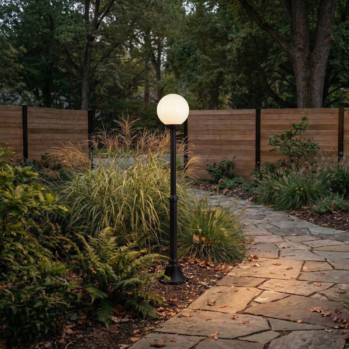 Qazqa classic-antique lampada bollard da esterno per giardino - Champs - nero, max. 15w, compatibile con lampadines LED, e27 - 2