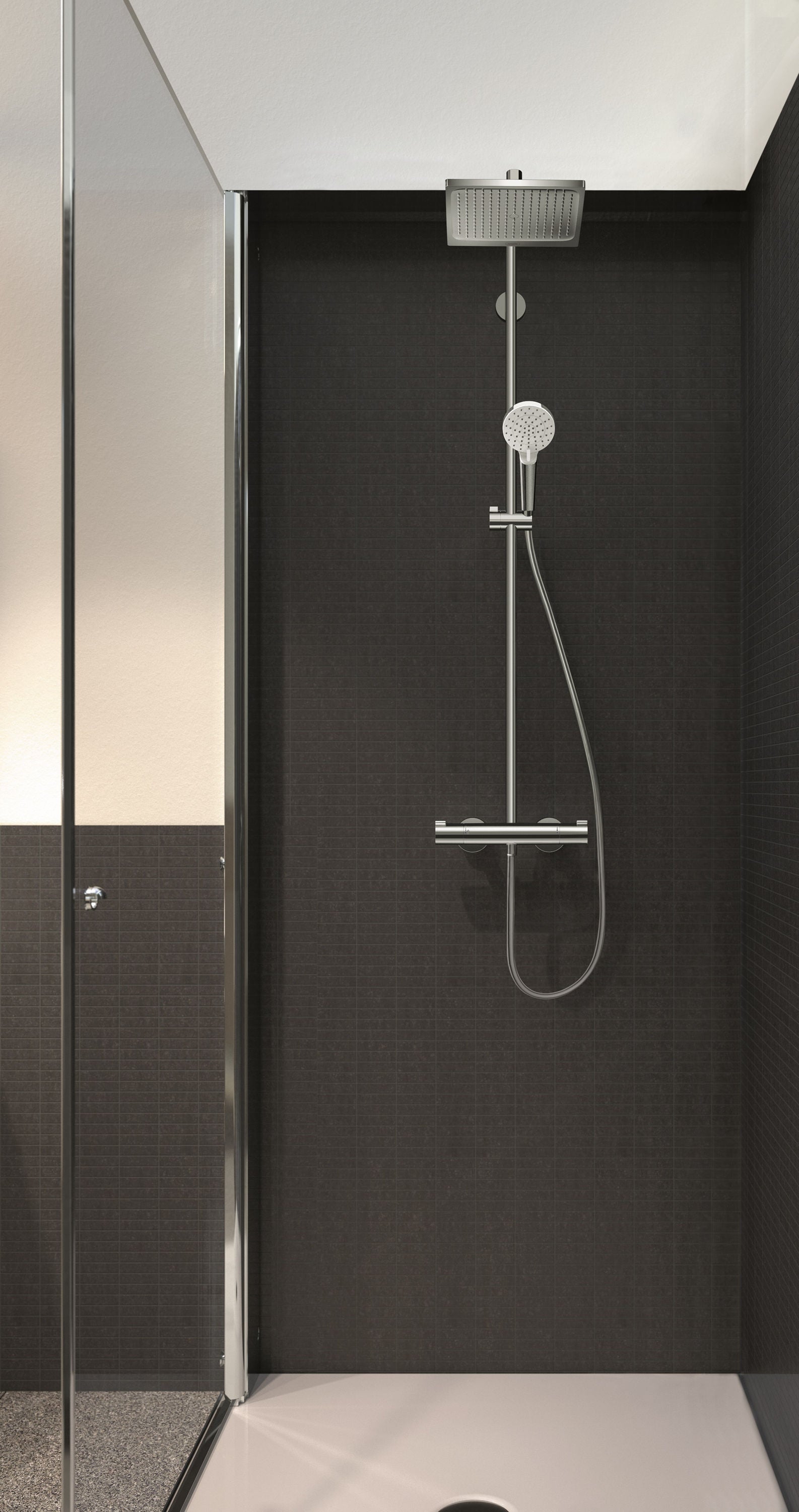 Colonne de douche thermostatique HANSGROHE Crometta E 240 chromé - 2