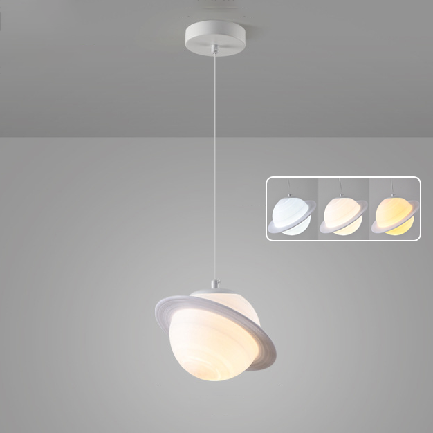 Lustre, suspension Creative Planet, lampe de chevet, plafonnier suspendu, 3 températures de couleur réglables, hauteur réglable, 15 cm x 150 cm