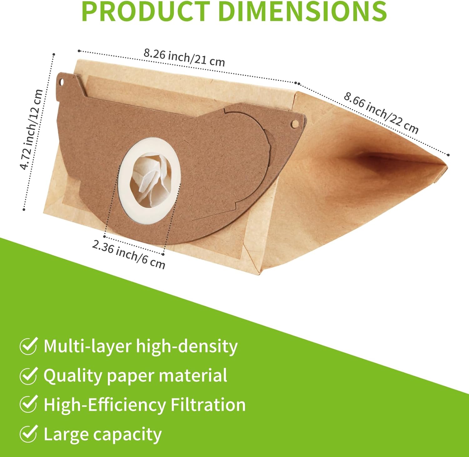 10 Sacs Filtre Remplacement pour AspiratEU Karcher WD2 MV2 6.904-322.0 WD2250 A2004 A2054 - 4