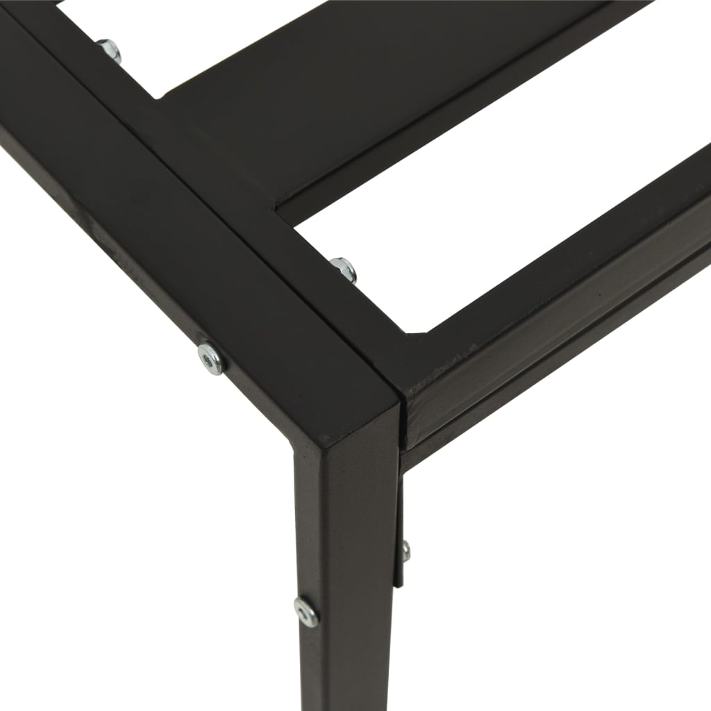 Table basse de jardin noir 60x60x35 cm acier vidaXL - 7